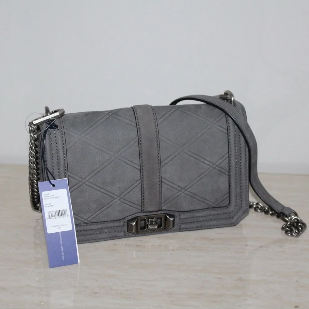 Rebecca Minkoff Grey Love Crossbody Bag - Picture 8 of 16